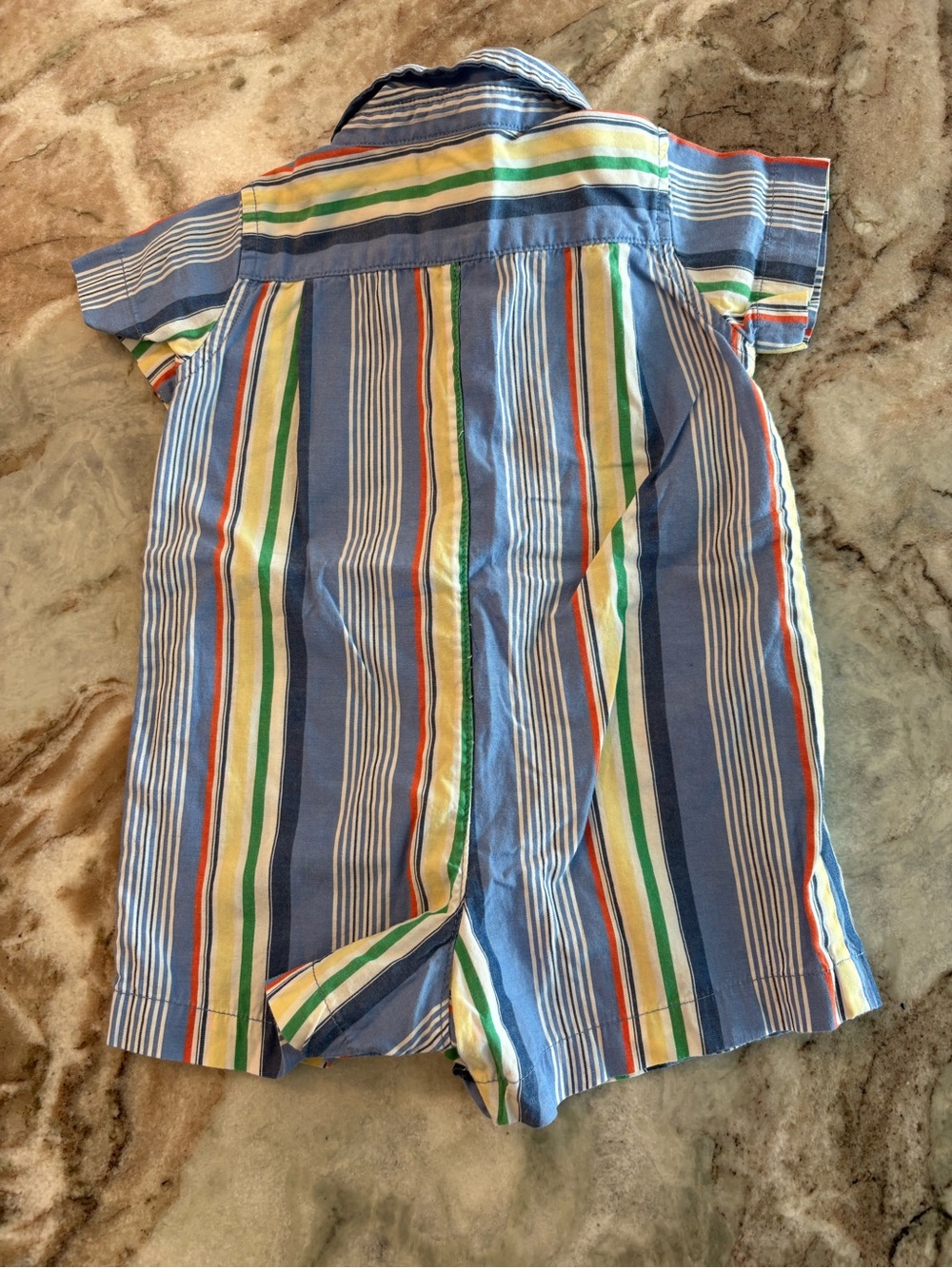 Ralph Lauren Baby Boys One Piece Cotton Button Down Romper Suit Striped 3 months - Picture 3 of 6